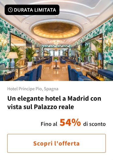 Un elegante hotel a Madrid con vista sul Palazzo reale
