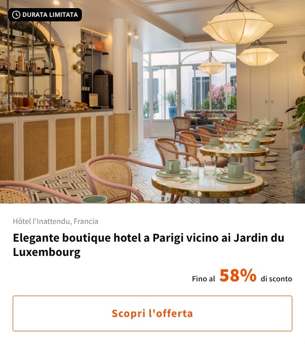 Elegante boutique hotel a Parigi vicino ai Jardin du Luxembourg