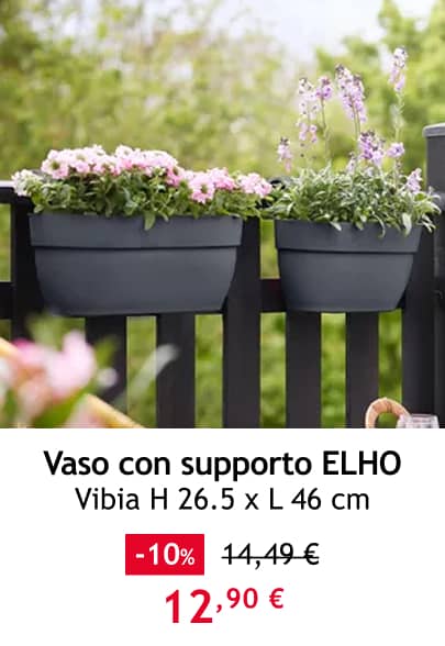 Vaso con supporto ELHO Vibia H 26.5 x L 46 cm