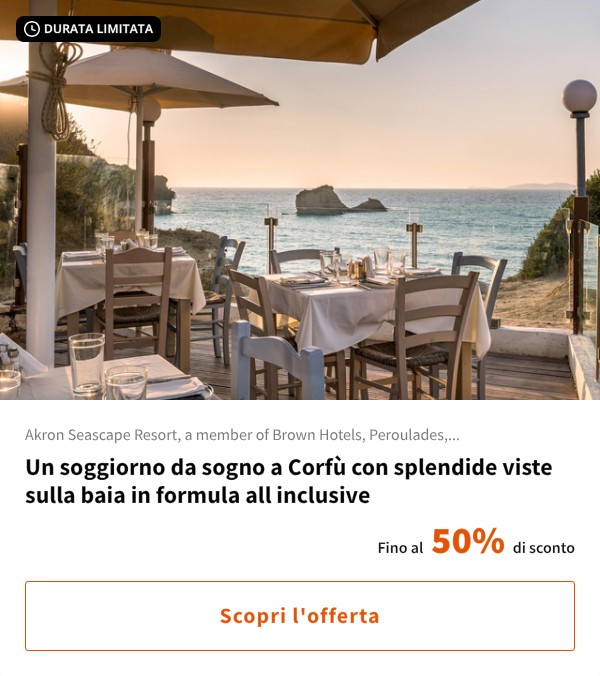 Un soggiorno da sogno a Corfù con splendide viste sulla baia in formula all inclusive