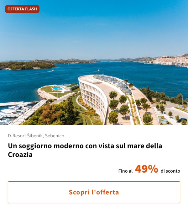 Un soggiorno moderno con vista sul mare della Croazia