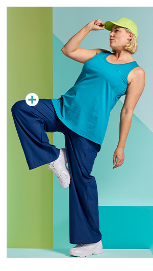 Pantaloni sportivi e funzionali con taglio della gamba ampio SPF 50+ e cintura elastica