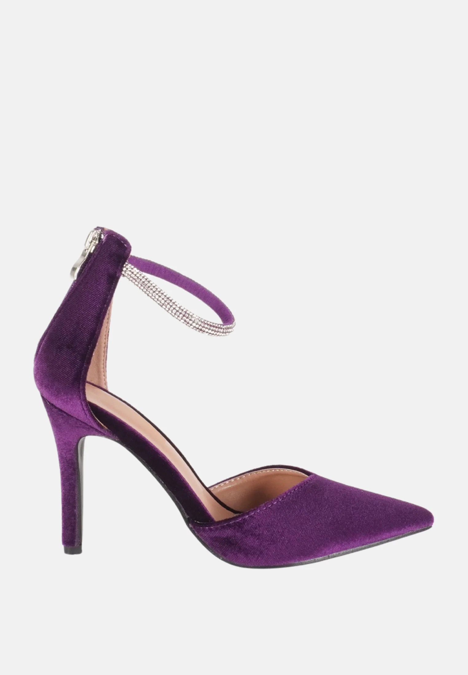 Image of Decolletè scamosciati con strass