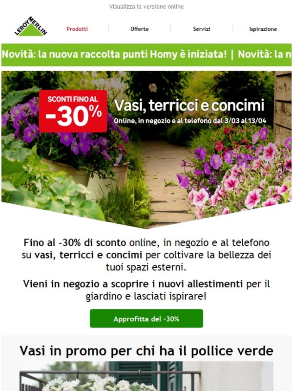 Super offerte per i tuoi spazi esterni 🌷