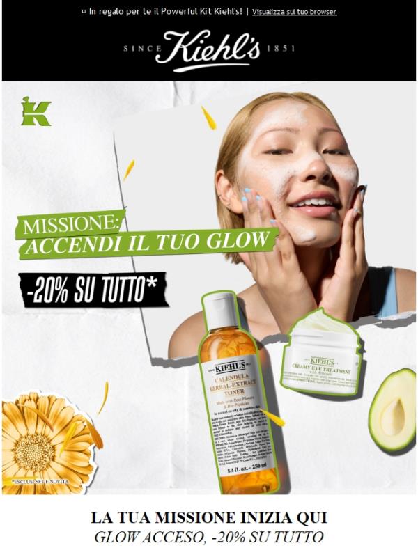 Missione: accendi il tuo glow 💚 -20% attivato!