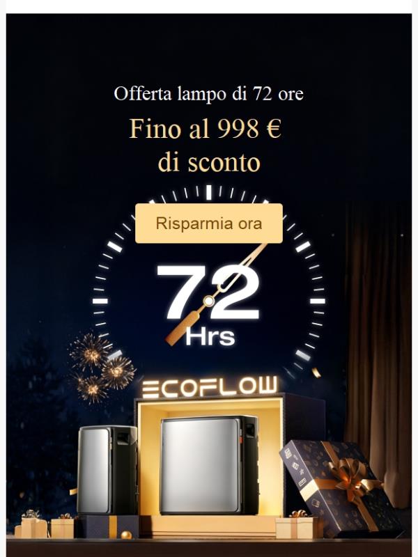 ⚡ L’offerta lampo di 72 ore inizia ora!