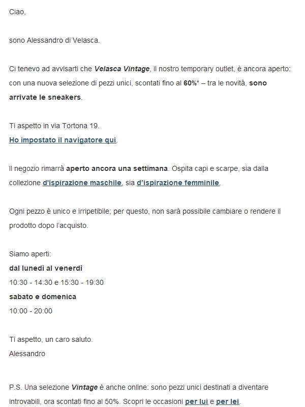 Nuovi arrivi da Velasca Vintage.