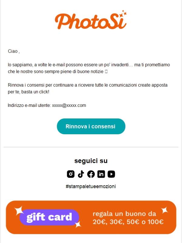 I tuoi consensi alla profilazione scadono a breve  ⏳