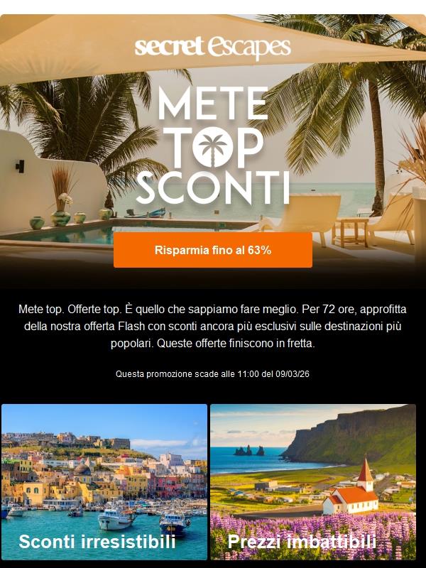 72 ore di saldi: mete top, sconti ancora migliori