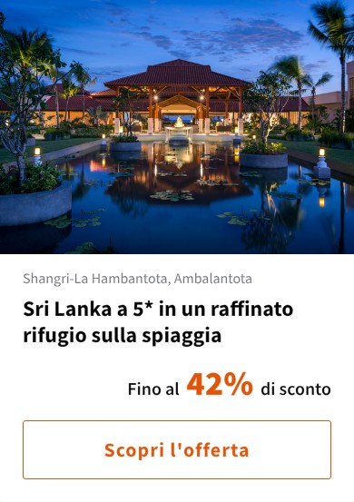 Sri Lanka a 5* in un raffinato rifugio sulla spiaggia