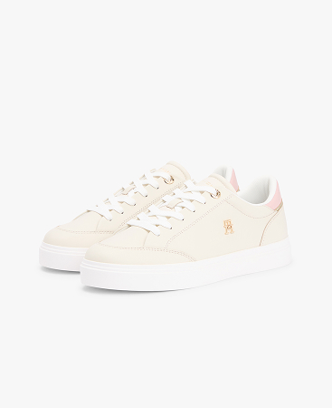 Sneakers in pelle con monogramma TH