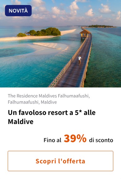 Un favoloso resort a 5* alle Maldive