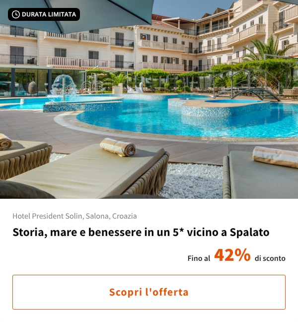 Storia, mare e benessere in un 5* vicino a Spalato