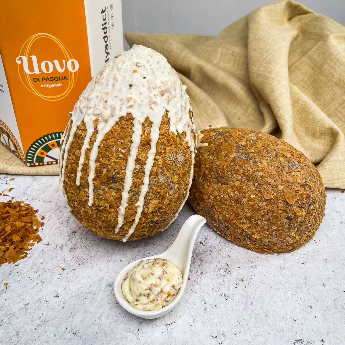 Image of Uovo di Pasqua artigianale cioccolato e cereali Ciokocereali 350g