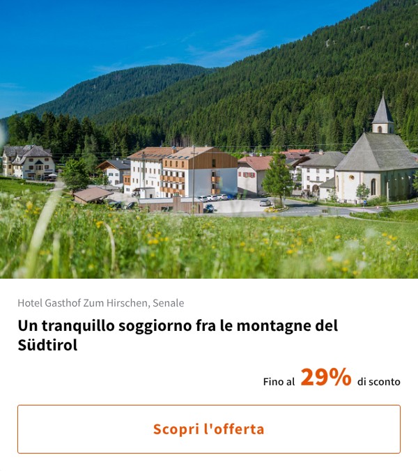 Un tranquillo soggiorno fra le montagne del Südtirol