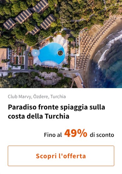 Paradiso fronte spiaggia sulla costa della Turchia