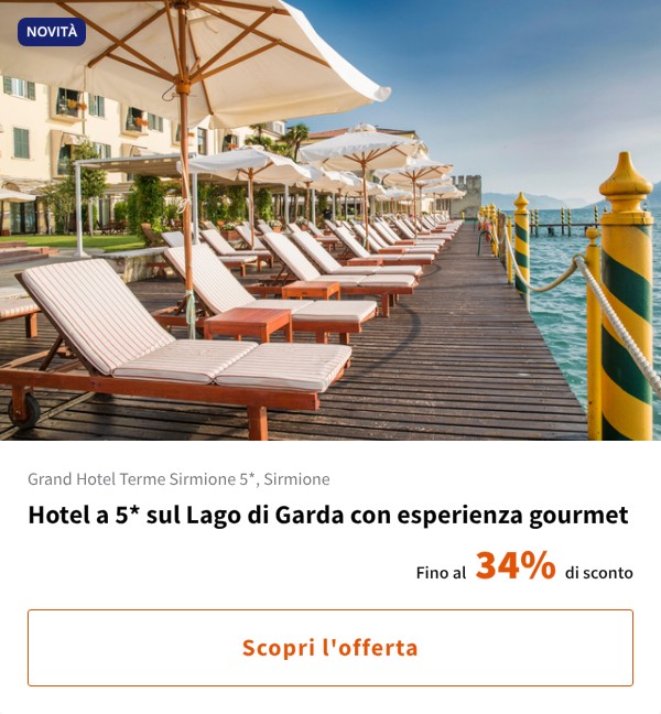 Hotel a 5* sul Lago di Garda con esperienza gourmet