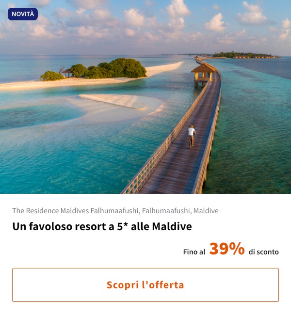 Un favoloso resort a 5* alle Maldive