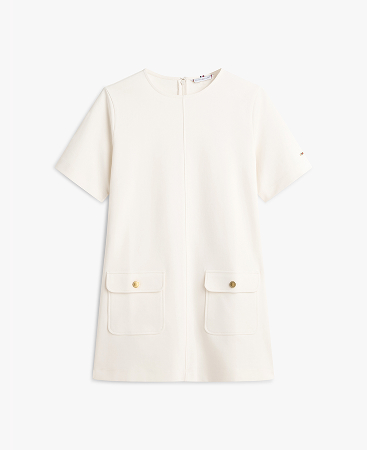 Vestito corto con bottoni dorati