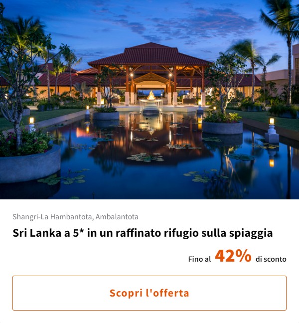 Sri Lanka a 5* in un raffinato rifugio sulla spiaggia