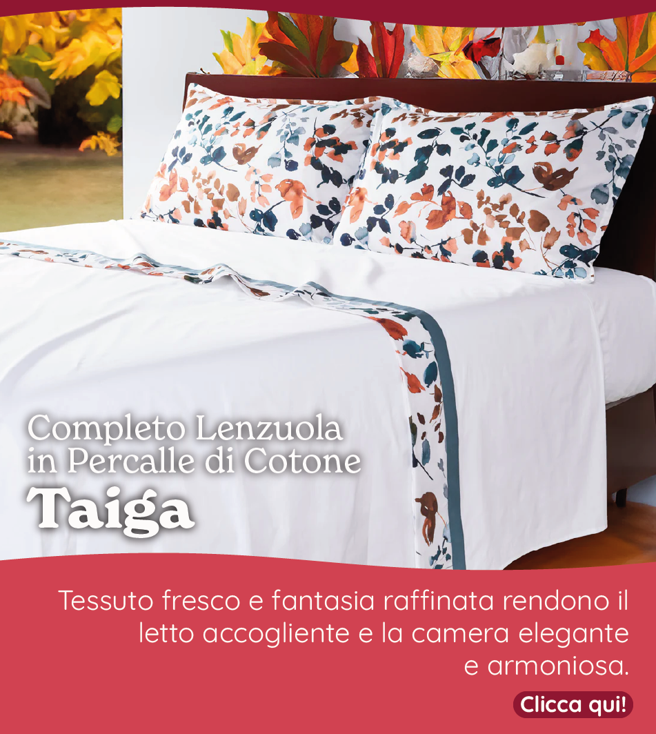 Completo Lenzuola in Percalle di Cotone - Taiga