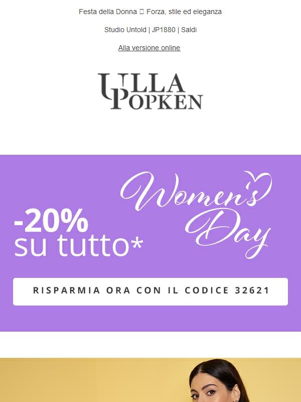 PER TE: -20% su TUTTO! 💌