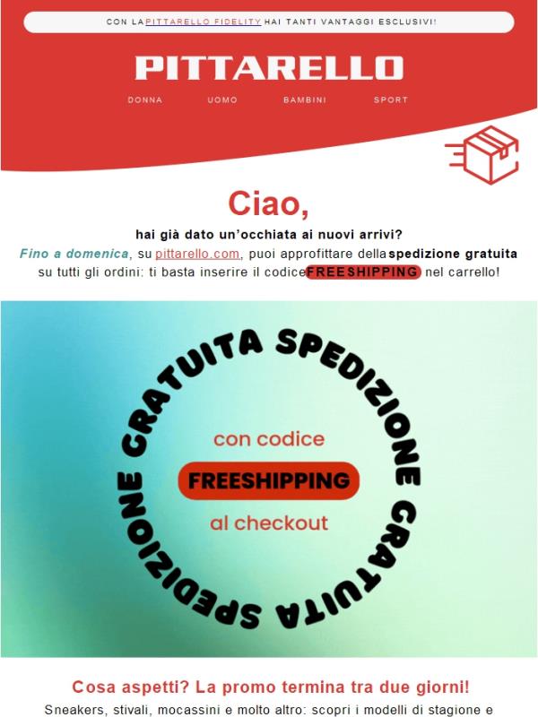 Ultimi giorni 🚀 Spedizione gratuita e nuovi modelli di stagione per te!