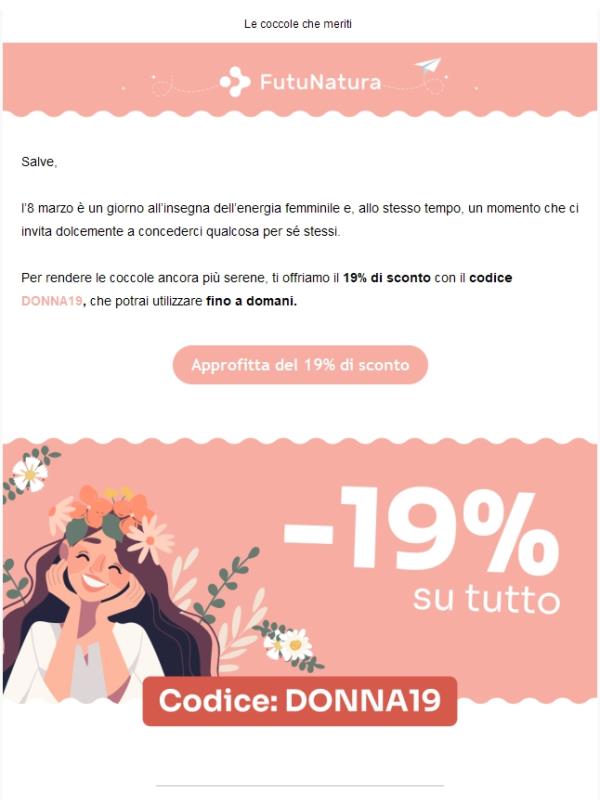 -19% per la Festa della donna🌹