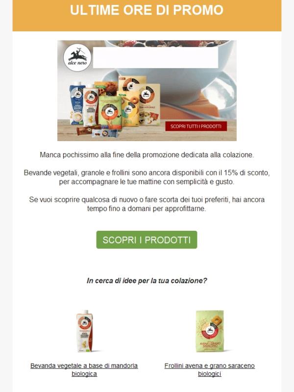 Ultima occasione: il -15% sulla colazione sta per terminare