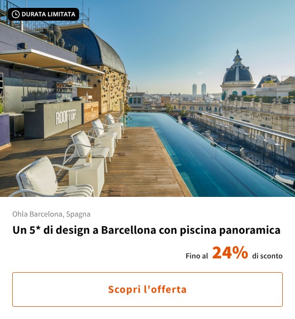 Un 5* di design a Barcellona con piscina panoramica