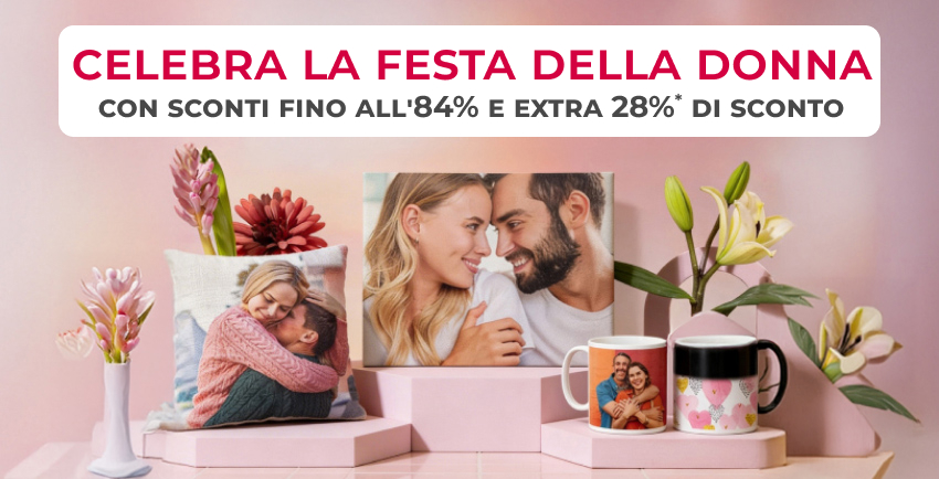 Celebra la Festa della Donna con un EXTRA 28%* di sconto su tutti i prodotti.