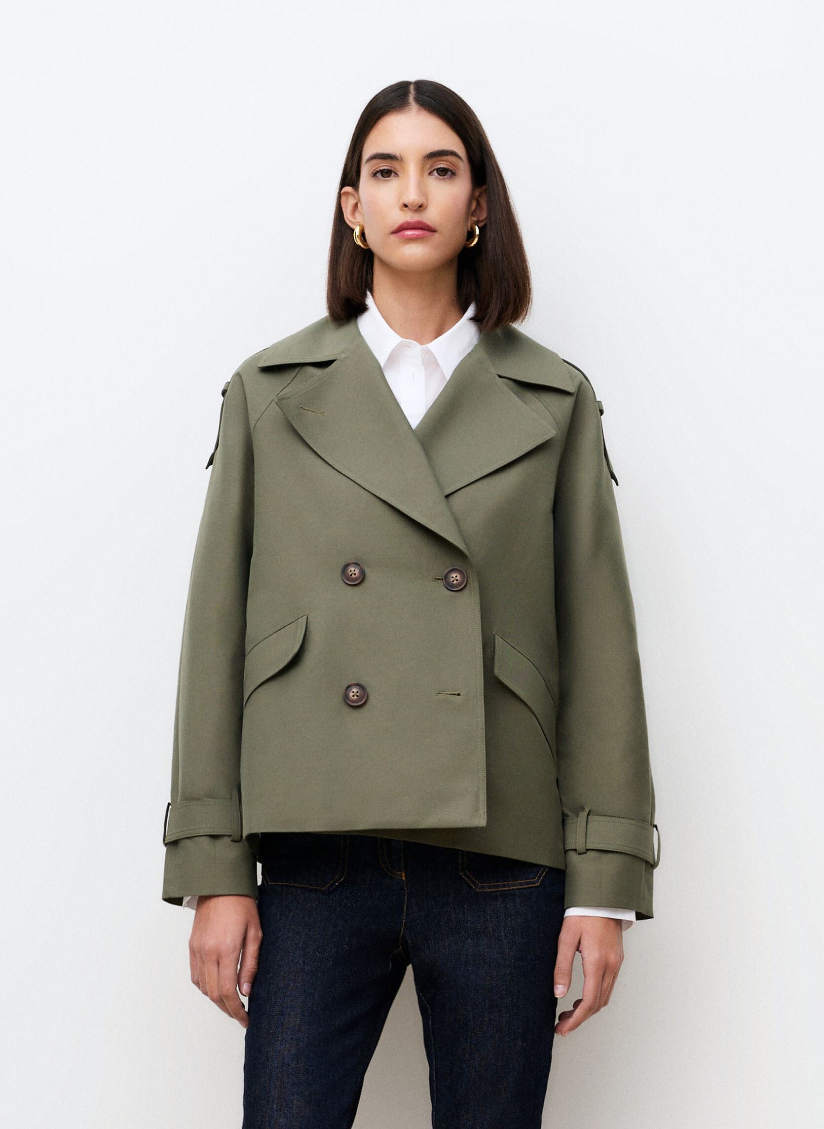 Caroll Trenchcoats 242G-GOURMAND donna verde