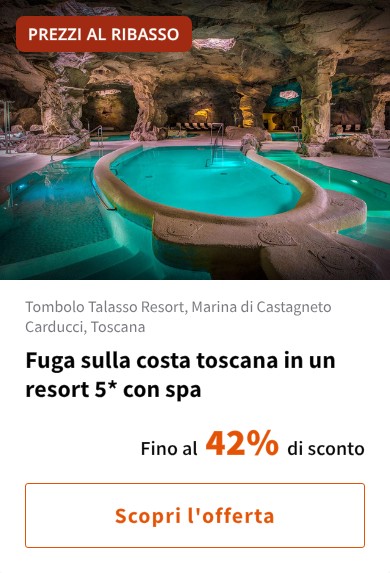Fuga sulla costa toscana in un resort 5* con spa
