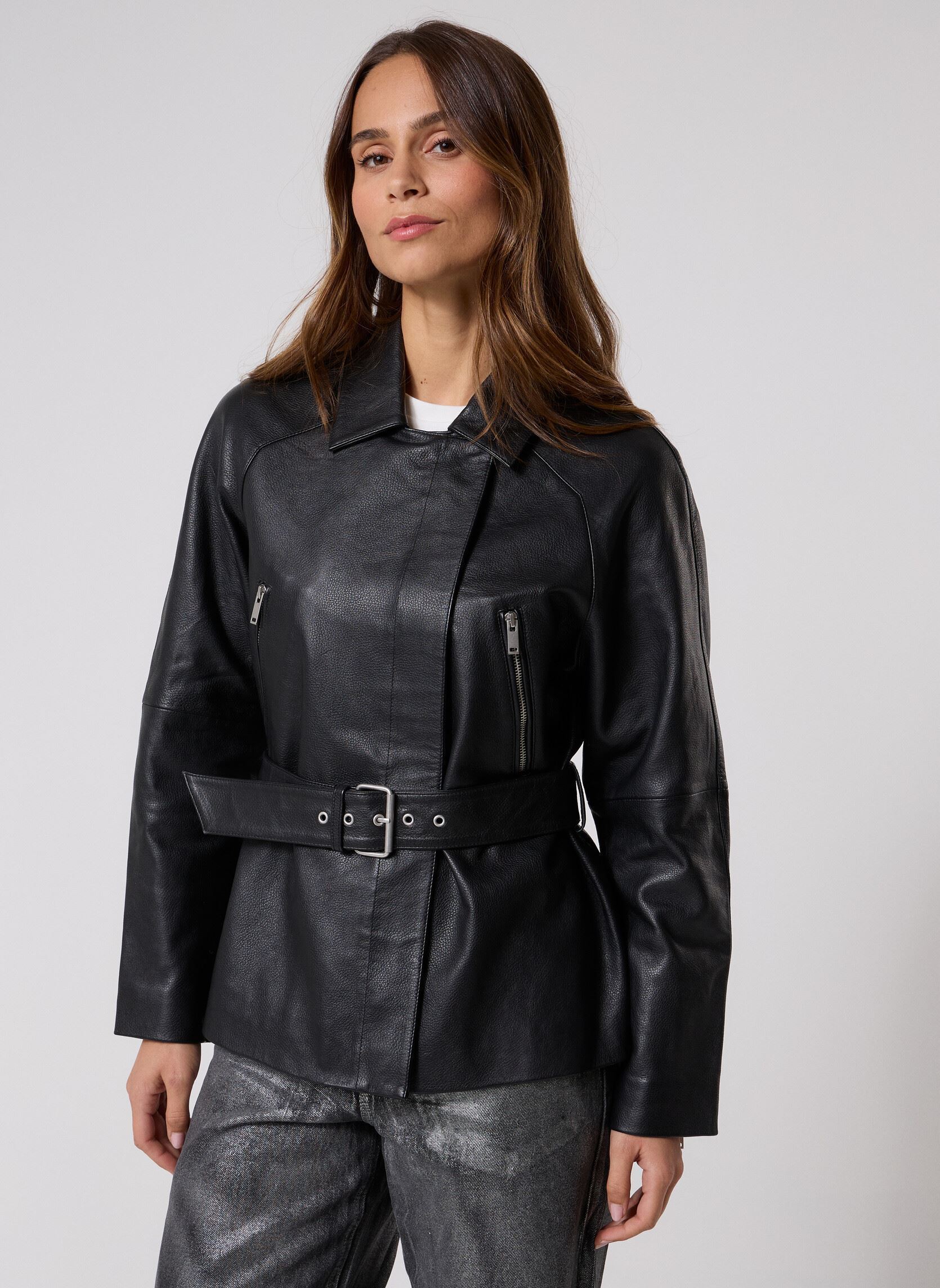 IKKS Women Giacche in pelle B248045 donna nera