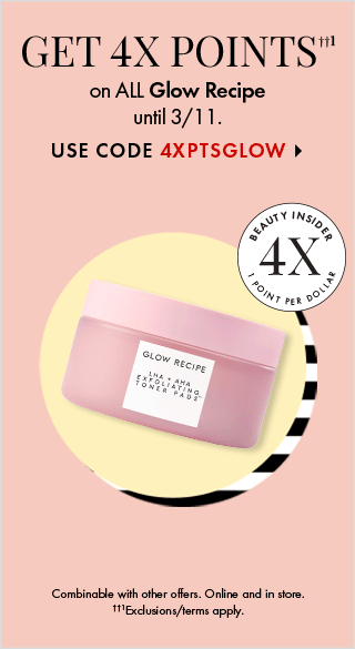 Get 4X Points on All Glow Recipe