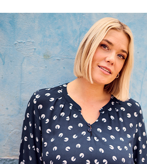 Tunica con design, scollo a tunica e maniche a 3/4