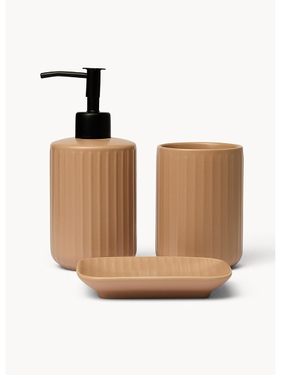 Set 3 accessori bagno in ceramica Set 3 accessori bagno in ceramica