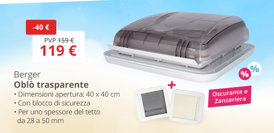 Oblò trasparente 40x40