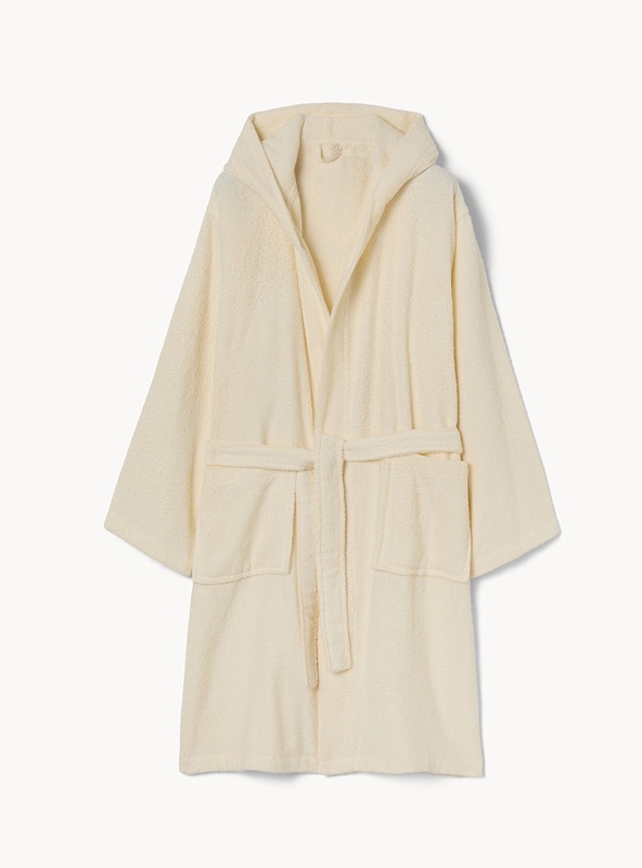 Accappatoio leggero e assorbente in spugna di cotone Accappatoio leggero e assorbente in spugna di cotone