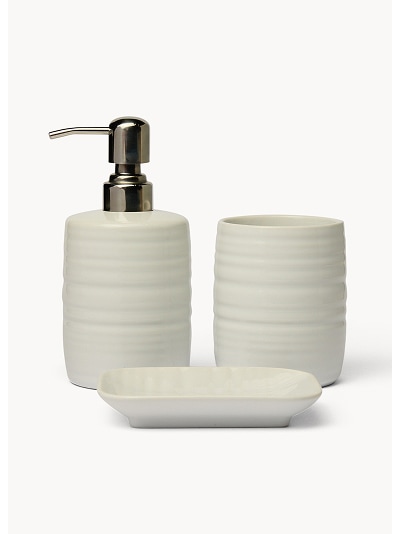 Set 3 accessori bagno in ceramica Set 3 accessori bagno in ceramica