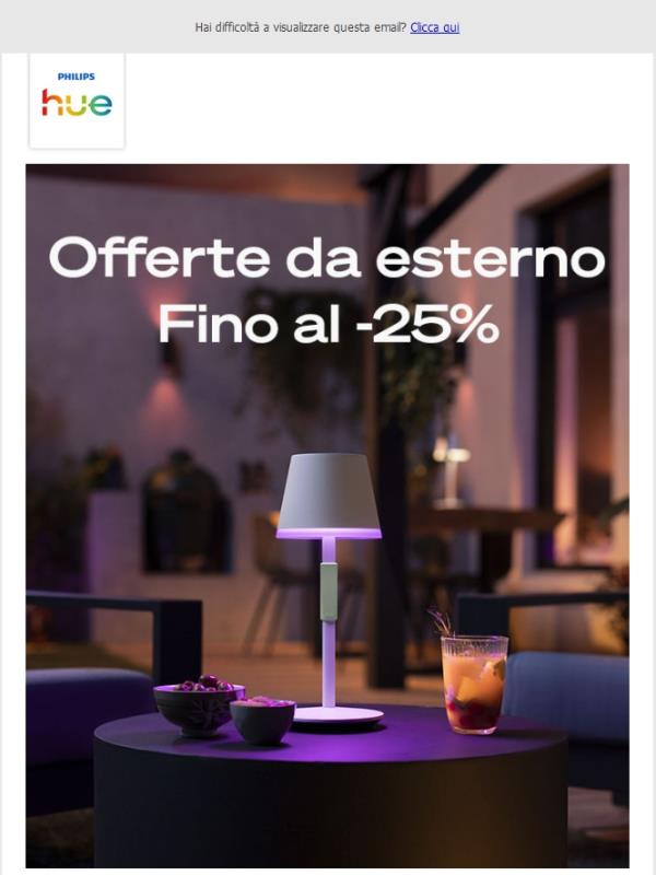 ⏰ Termina oggi! Fino al -25% sulle luci da esterno