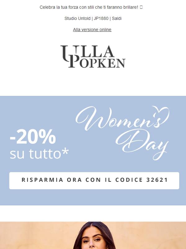💜 -20% su TUTTO per la Festa della Donna