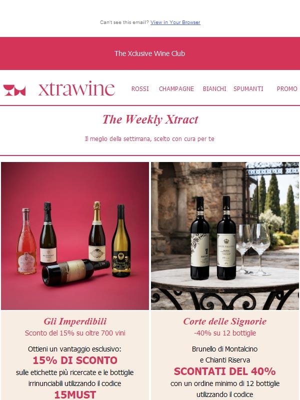 ULTIME 24 ORE | Vini imperdibili scontati del 15%