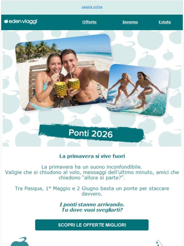 Pronto a partire? I ponti ti aspettano✈️