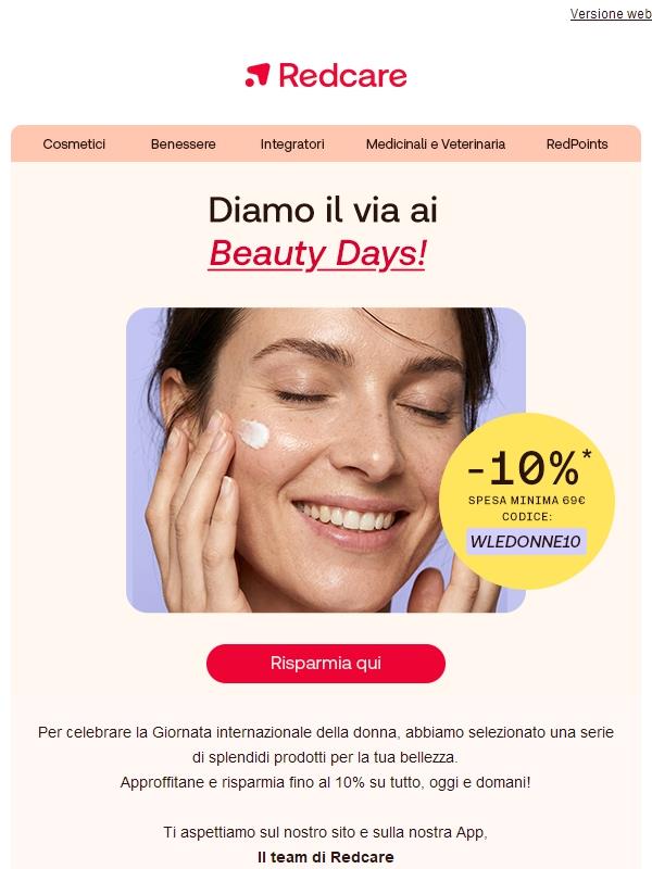 😍 Risparmia fino al 10% su tutto con i Beauty Days!