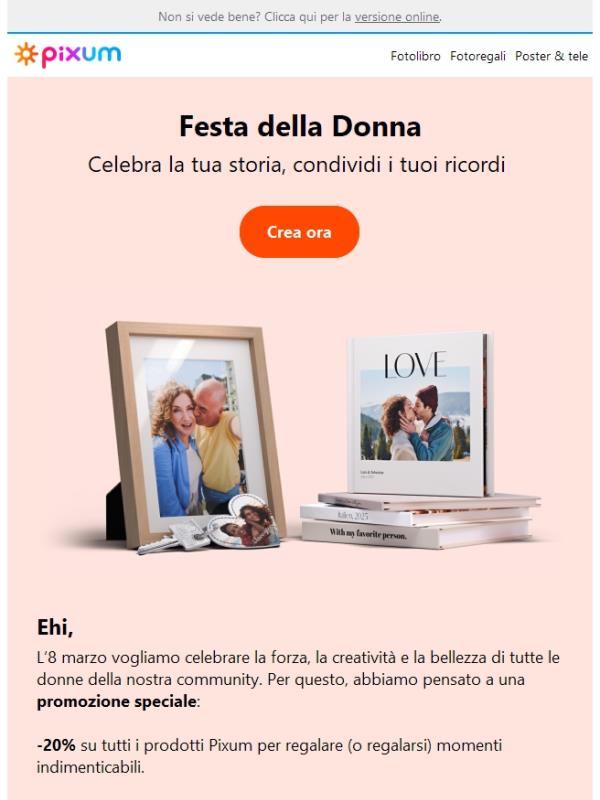 -20% per la Festa della Donna: celebra, condividi, crea con Pixum 🌹