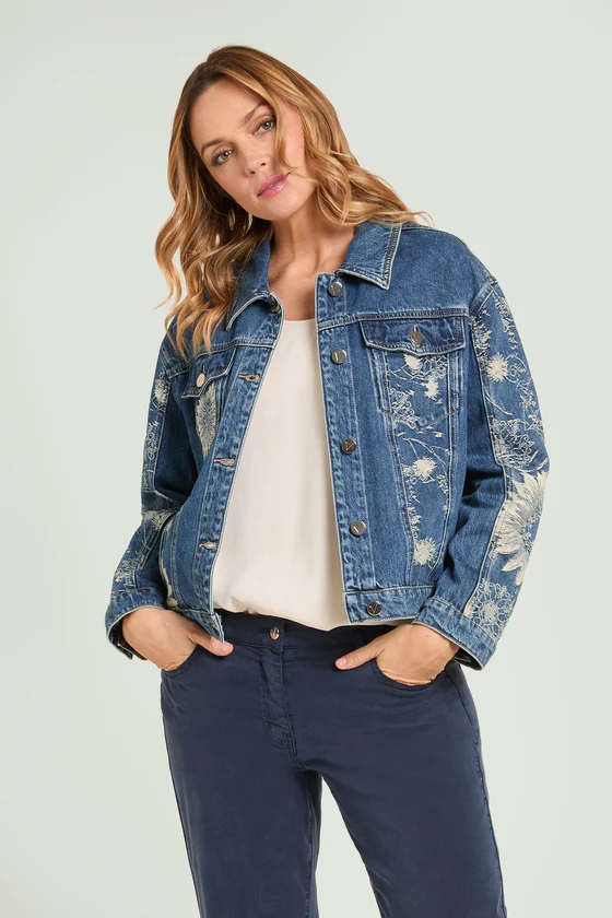 GIUBBOTTO IN DENIM JACQUARD