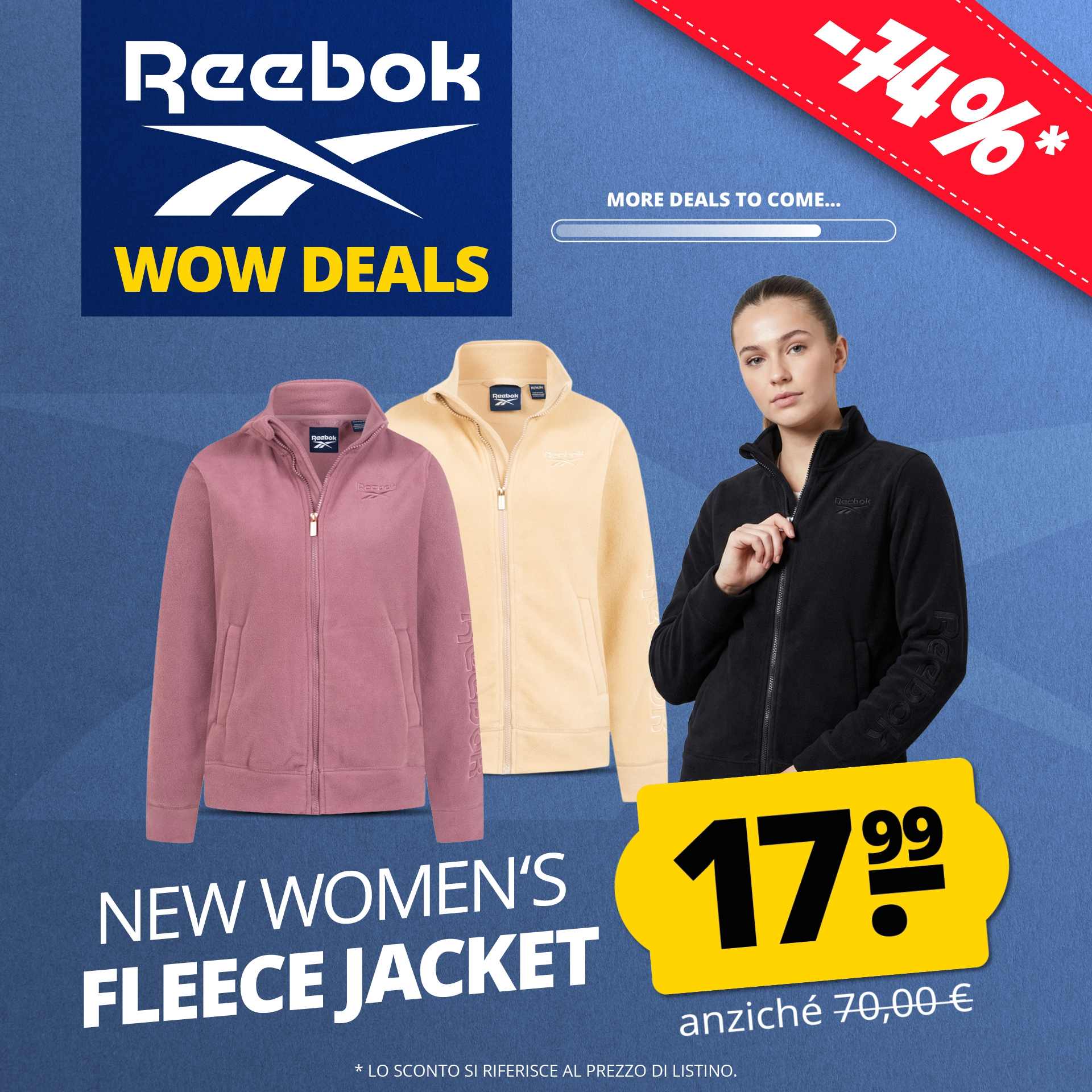 reebok polar fleece donna giacca