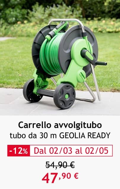 Carrello avvolgitubo, tubo da 30m GEOLIA READY
