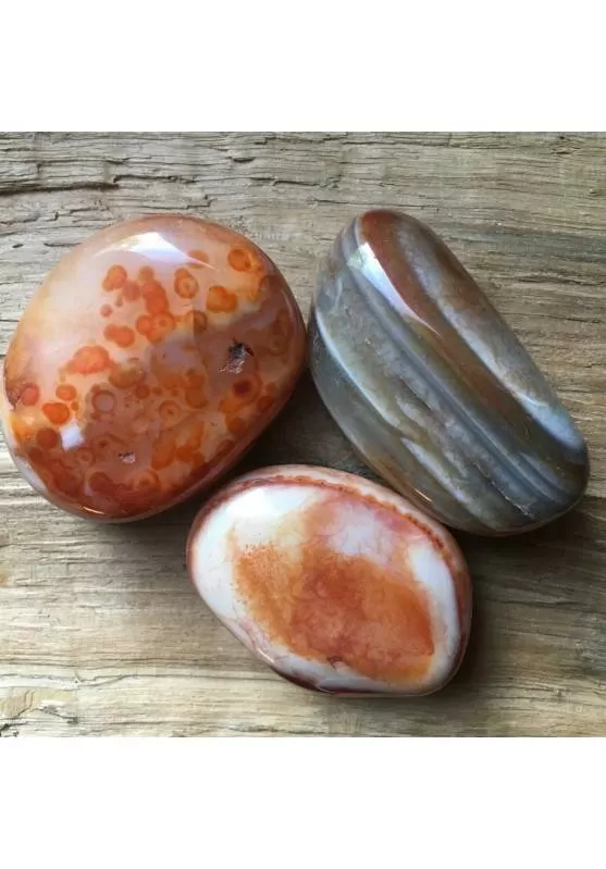 Image of AGATA CORNIOLA Arancione BURATTATA Minerale Cristalloterapia Chakra A+